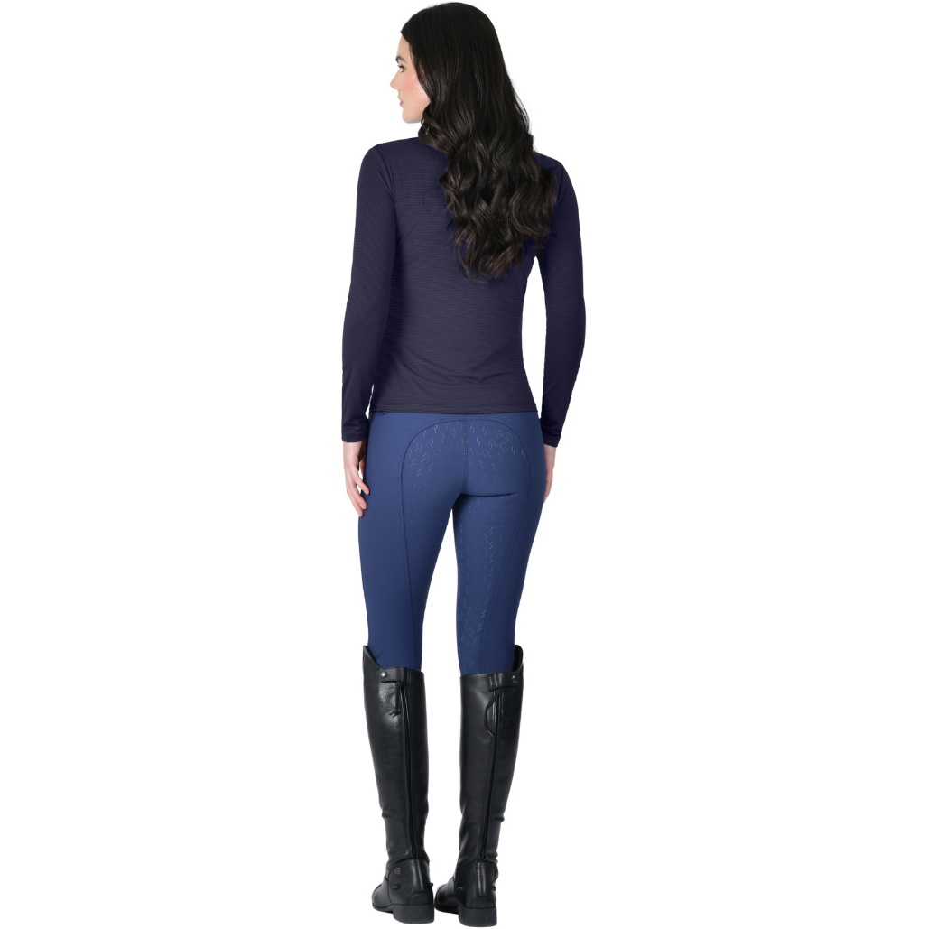2025 Weatherbeeta Womens Relaxed UV Long Sleeve Tee 1028844 - Navy